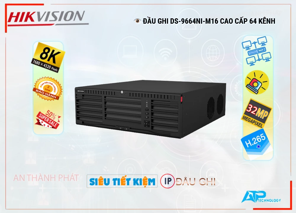 DS-9664NI-M16 sắc nét Hikvision DS-9664NI-M16 sắc nét Hikvision