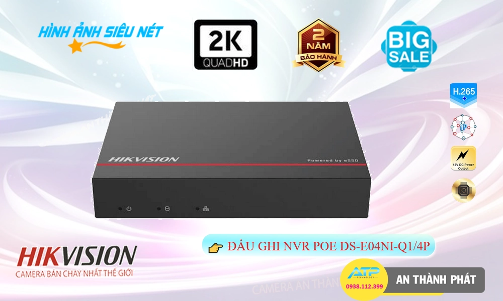 ✲  DS-E04NI-Q1/4P Hình Ảnh Đẹp Hikvision