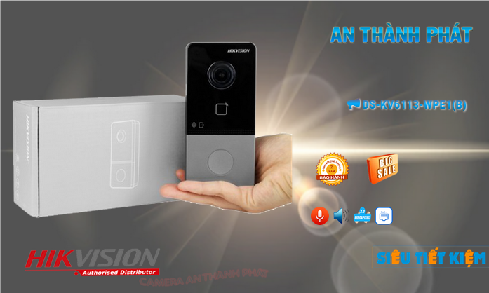 DS-KV6113-WPE1(B)  Hikvision  Màn Hình chuôn cửa