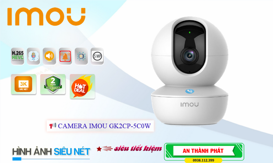 GK2CP-5C0W sắc nét Wifi Imou GK2CP-5C0W sắc nét Wifi Imou