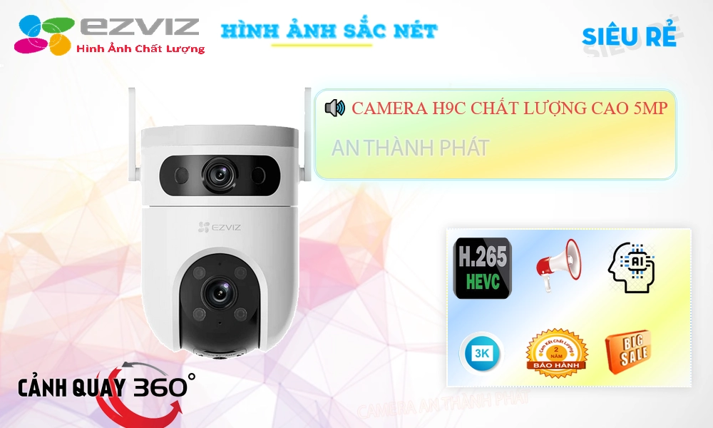 H9C (5MP+5MP) Không Dây Camera Giám Sát Công Nghệ Mới