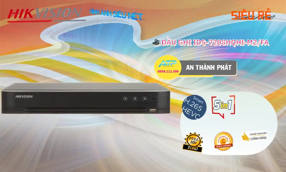 IDS-7208HQHI-M2/FA sắc nét Hikvision ➠