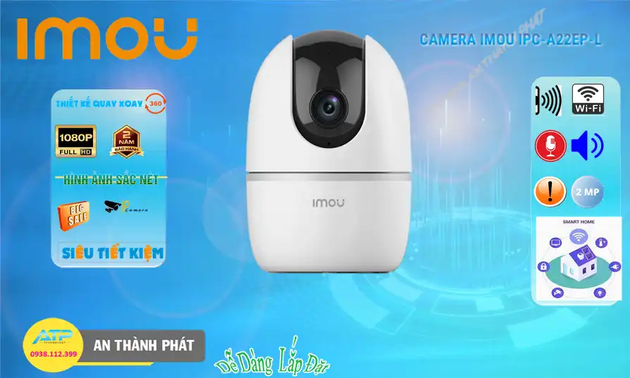 IPC-A22EP-L sắc nét Wifi Imou IPC-A22EP-L sắc nét Wifi Imou