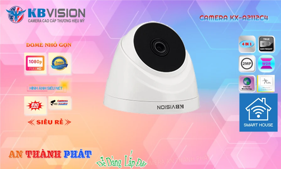 KX-A2112C4 sắc nét KBvision KX-A2112C4 sắc nét KBvision