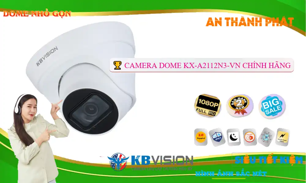 KX-A2112N3-VN sắc nét KBvision KX-A2112N3-VN sắc nét KBvision