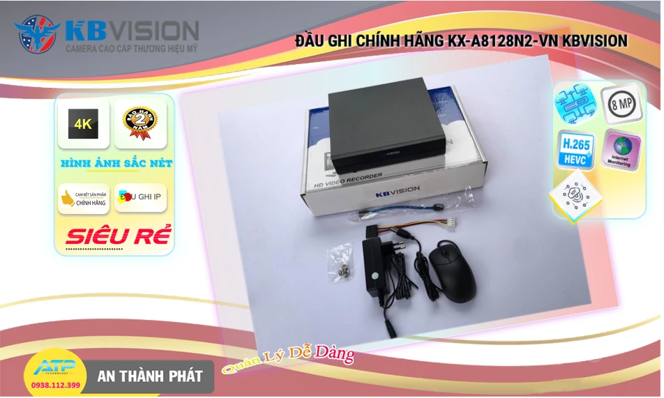 KX-A8128N2-VN sắc nét KBvision KX-A8128N2-VN sắc nét KBvision