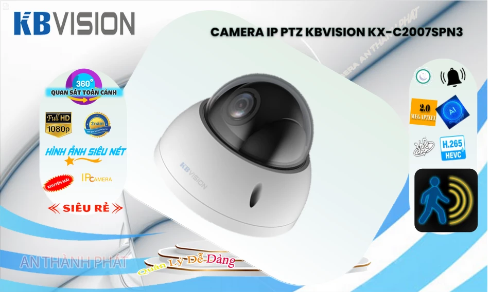 KX-C2007sPN3 sắc nét KBvision KX-C2007sPN3 sắc nét KBvision