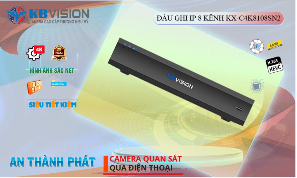 ➠  KX-CAi4K8104N2 sắc nét KBvision