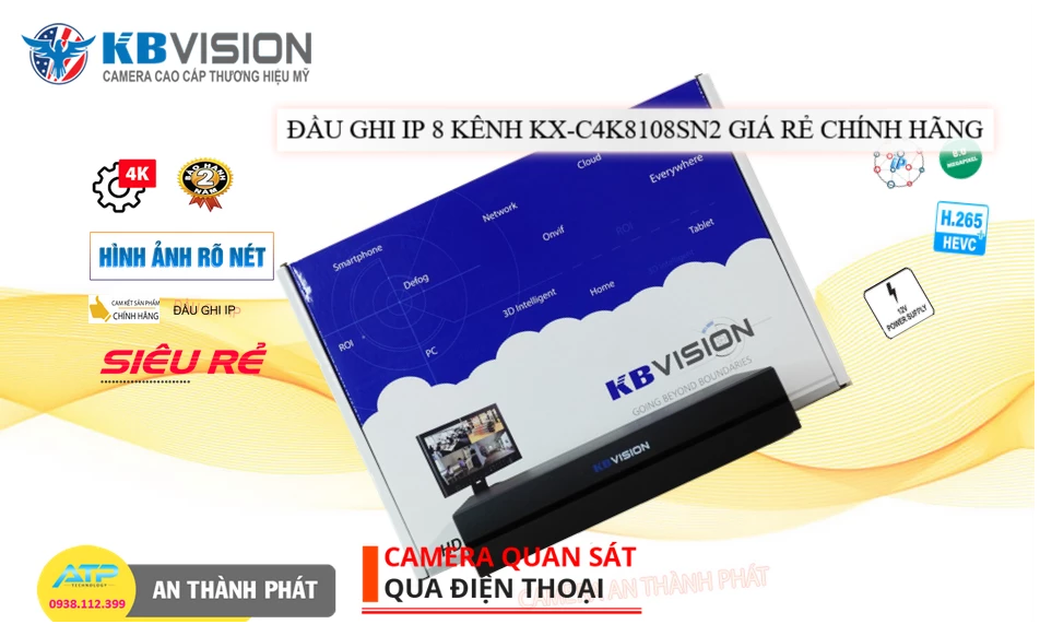 ➠  KX-CAi4K8104N2 sắc nét KBvision