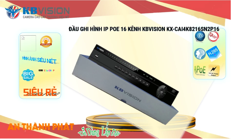 KX-CAi4K8216SN2P16 sắc nét KBvision