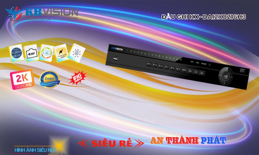 KX-DAi2K8216H3 sắc nét KBvision