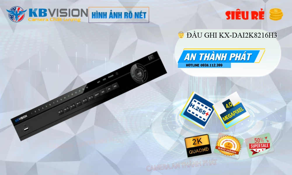KX-DAi2K8216H3 sắc nét KBvision