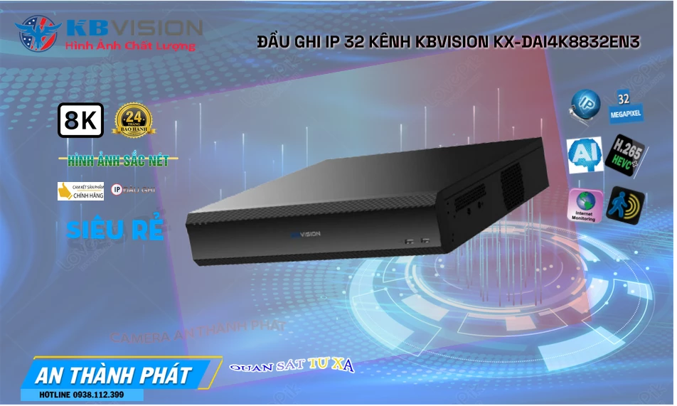 ➠  KX-DAi4K8832EN3 sắc nét KBvision