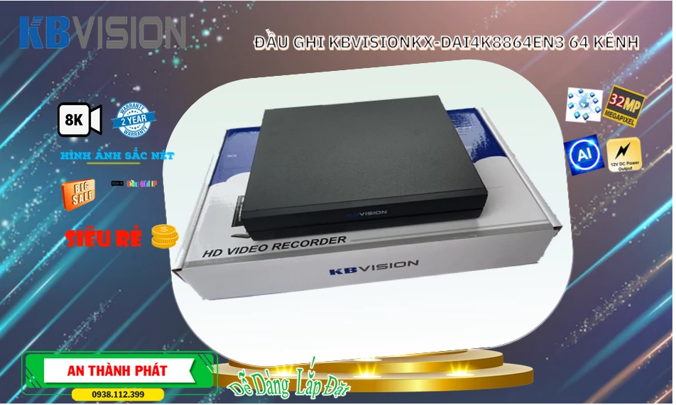KX-DAi4K8864EN3 sắc nét KBvision ➠