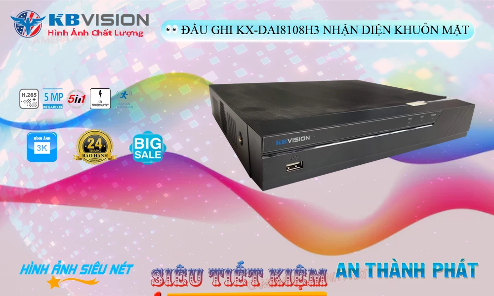 KX-DAi8108H3 sắc nét KBvision KX-DAi8108H3 sắc nét KBvision