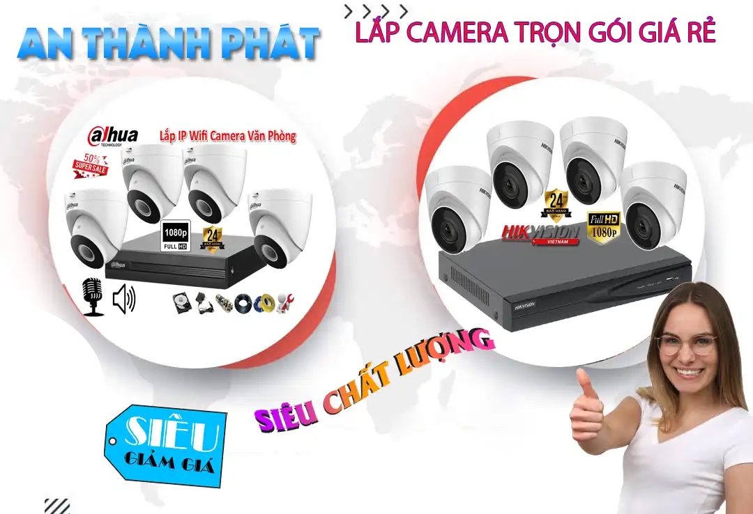 Lắp camera trọn gói hình ảnh sắt nét chất lượng