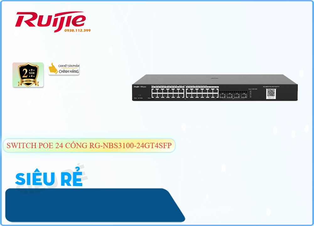 Hãng Ruijie Bộ Quản Lý Mạng RG-NBS3100-24GT4SFP Hãng Ruijie Bộ Quản Lý Mạng RG-NBS3100-24GT4SFP