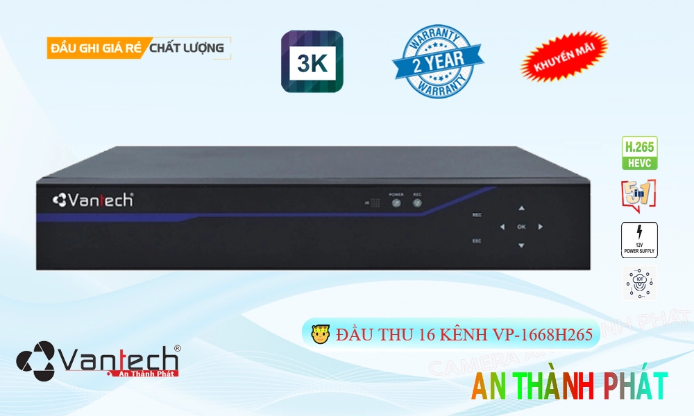 VP-1668H265 Đầu Ghi VanTech