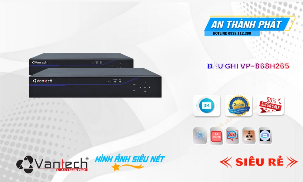 VP-868H265 Đầu Ghi VanTech