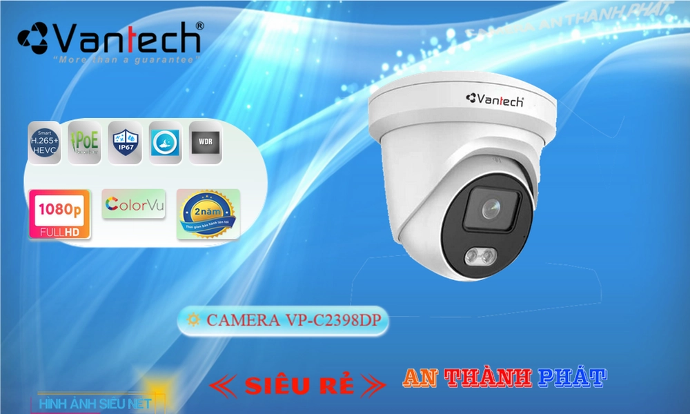 Camera Giá Rẻ VanTech VP-C2398DP Cấp Nguồ Qua Dây Mạng Giá tốt