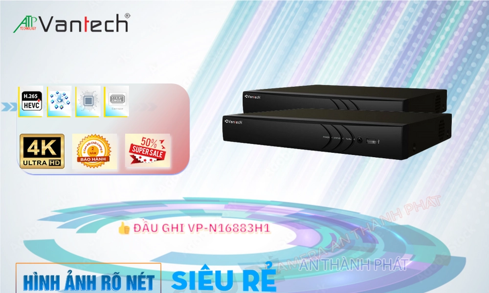 Đầu Ghi Camera VanTech VP-N16883H1 Tiết Kiệm Đầu Ghi Camera VanTech VP-N16883H1 Tiết Kiệm