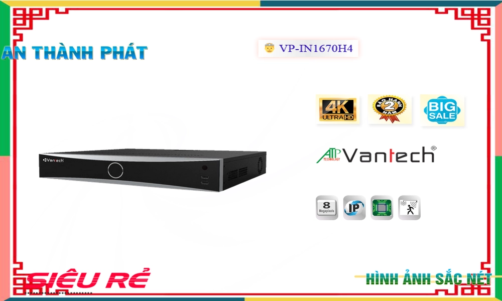 Đầu Ghi VanTech Giá rẻ VP-iN1670H4 Đầu Ghi VanTech Giá rẻ VP-iN1670H4