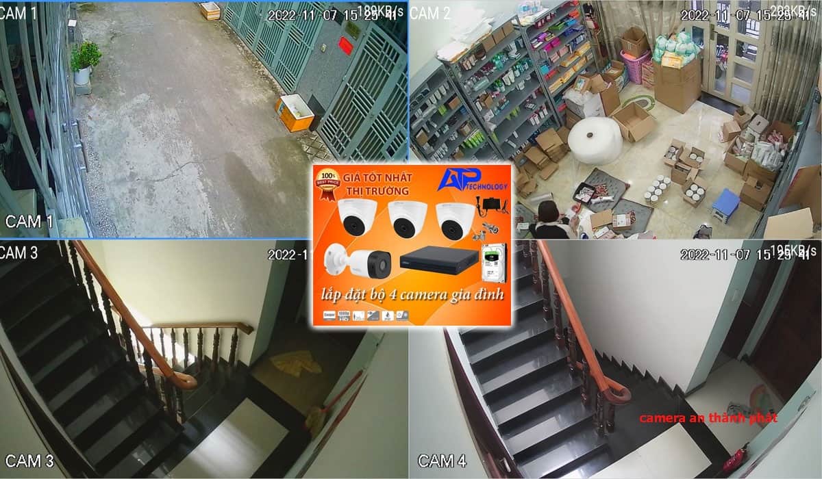 hình lắp camera trọn bộ gia đình