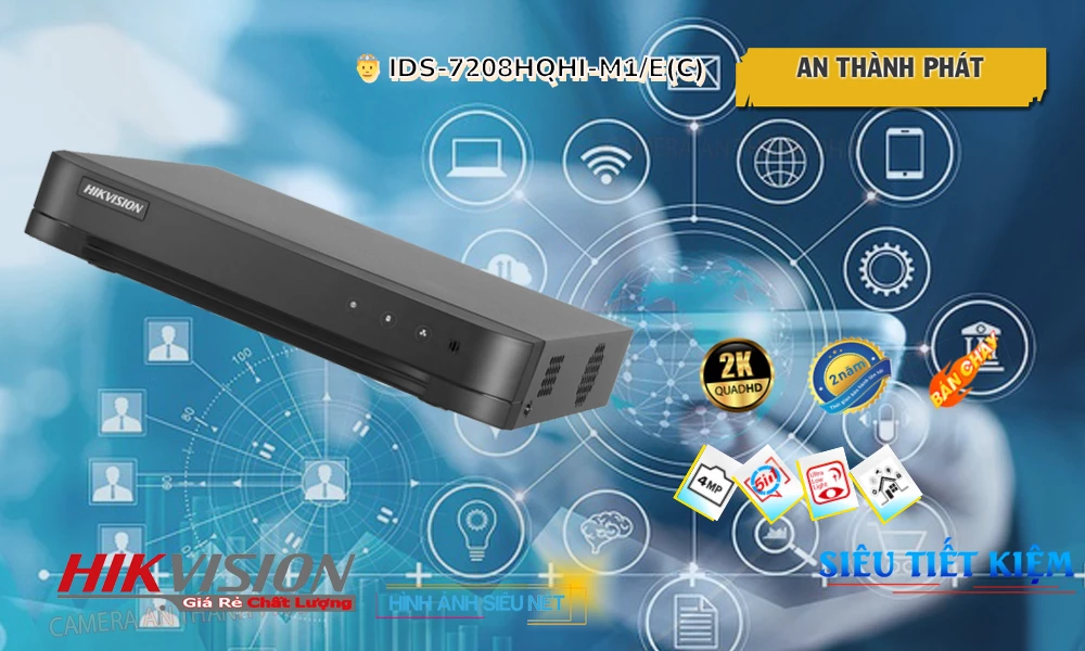 iDS-7208HQHI-M1/E(C) sắc nét Hikvision