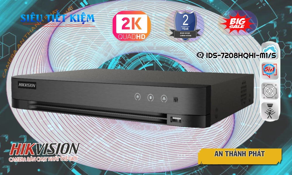 iDS-7208HQHI-M1/S sắc nét Hikvision