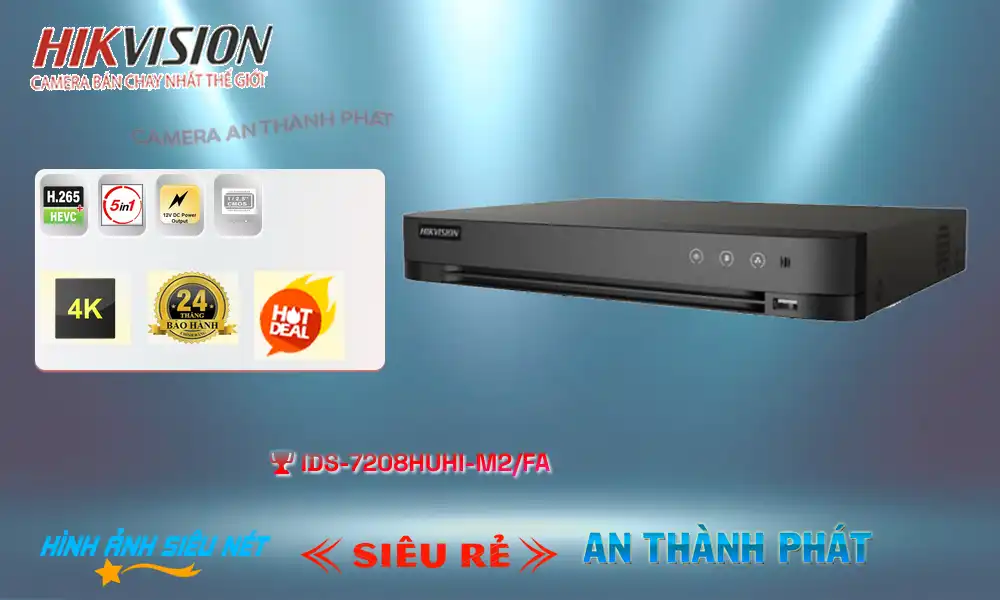 iDS-7208HUHI-M2/FA sắc nét Hikvision