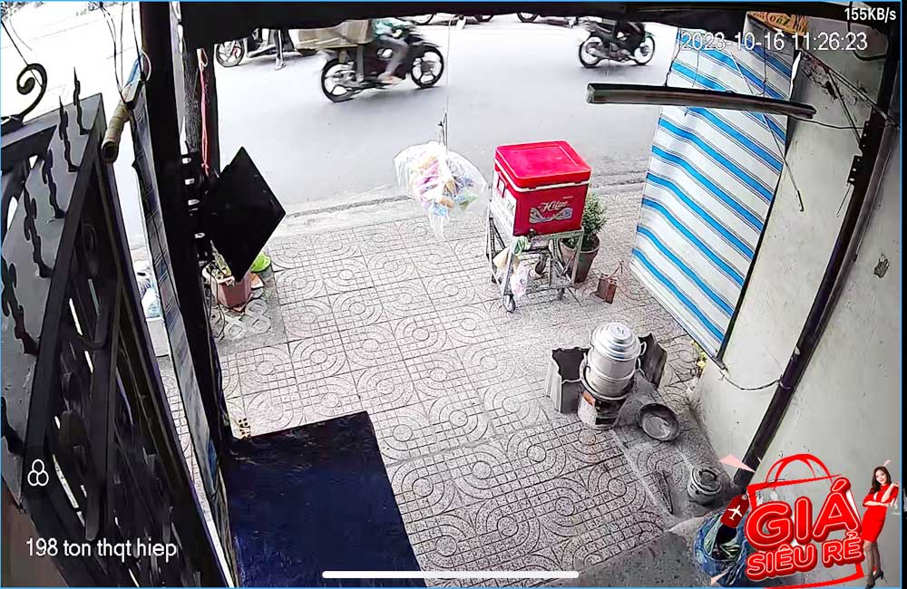 Hình  Camera quan sát  thực tế  chất lượng sắc nét đến  5.0 megapixel Ultra 4k lite  tiết kiệm băng thông và chi phí với hình ảnh đẹp  của bộ Trọn Gói 4 Mắt Camera An Ninh Chợ sử dụng mã DS-2CE10KF0T-FS